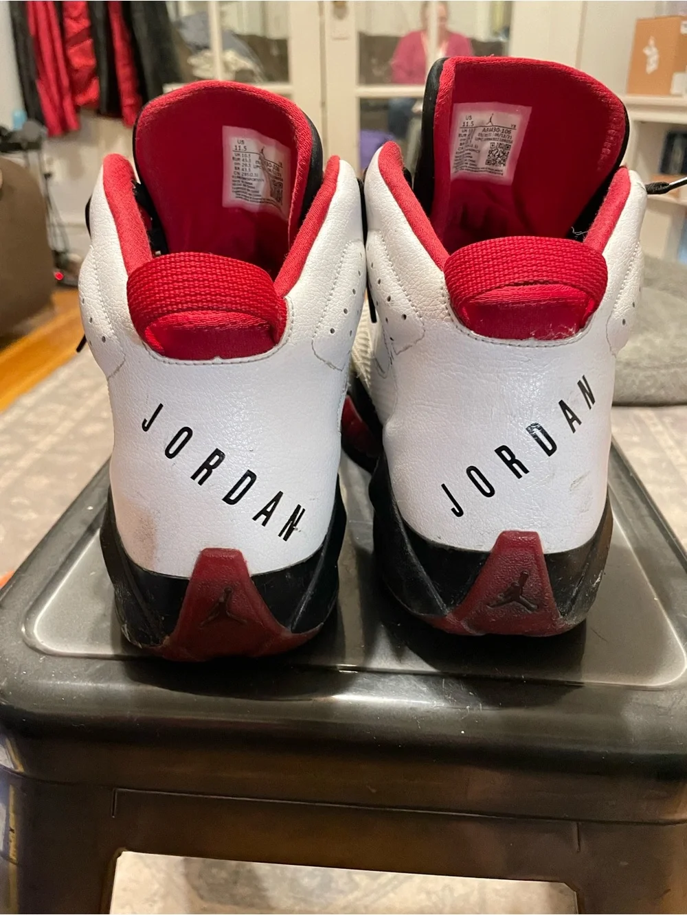 Jordan Men’s Athletic Shoes - White/Black/Red